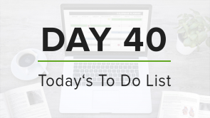 Day 40: To Do List