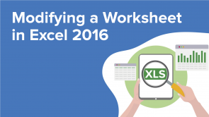 Modifying a Worksheet in Excel 2016 (EN)