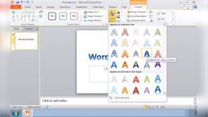 Advanced Text Design in PowerPoint 2010