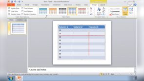 Using Tables in Powerpoint 2010