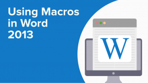 Using Macros in Word 2013
