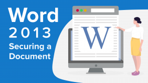 Securing a Document in Word 2013