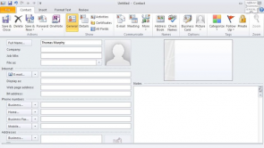 Contact in Outlook 2010