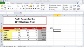 Changing the Table Structure & More Features in Excel 2010
