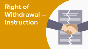 Right of Withdrawal – Instruction