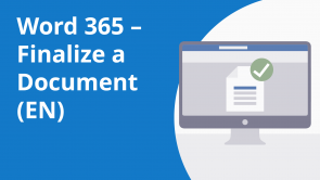 Word 365 – Finalize a Document (EN)